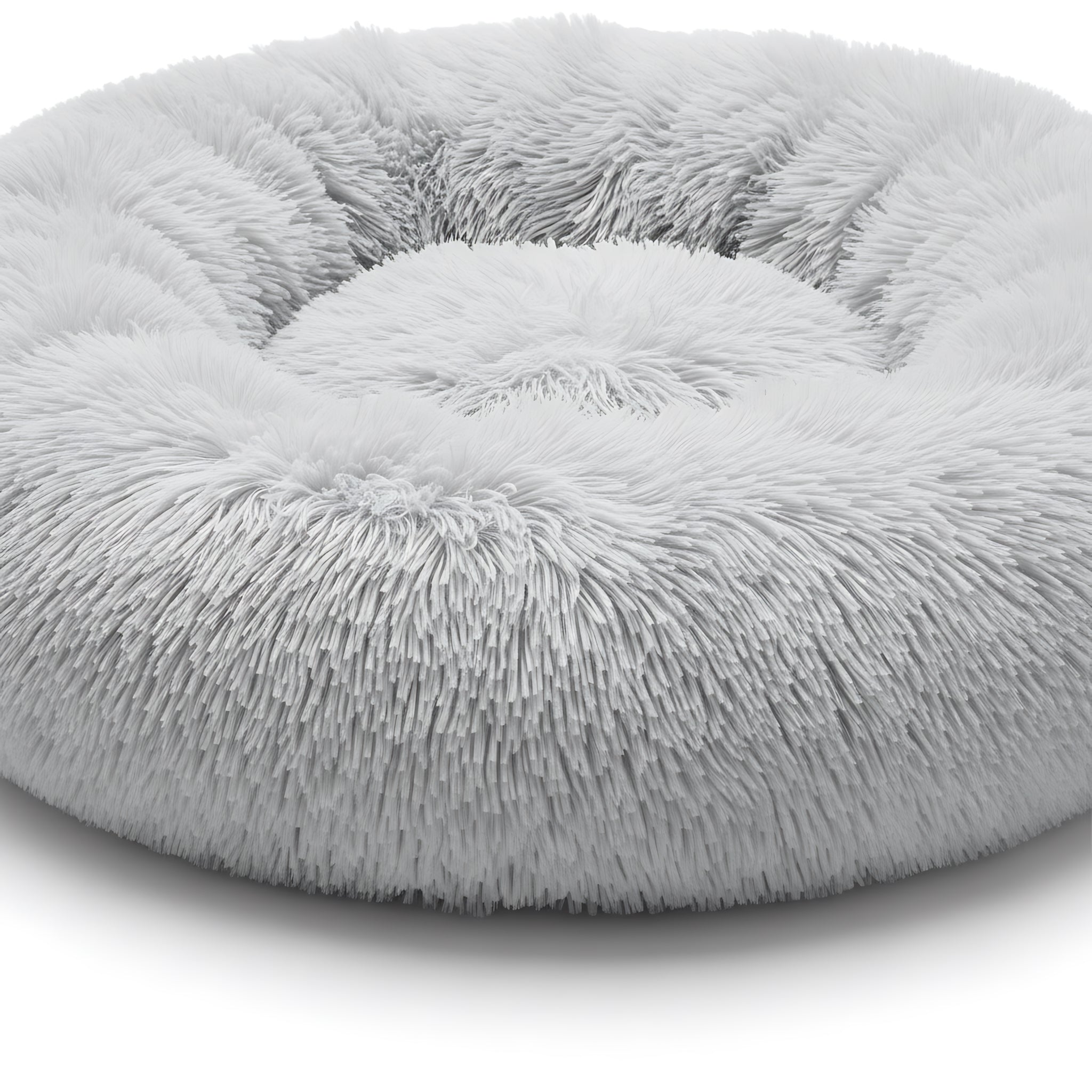 Anti-Anxiety Calming Pet Bed for Dogs & Cats Soft Plush Donut Bed
