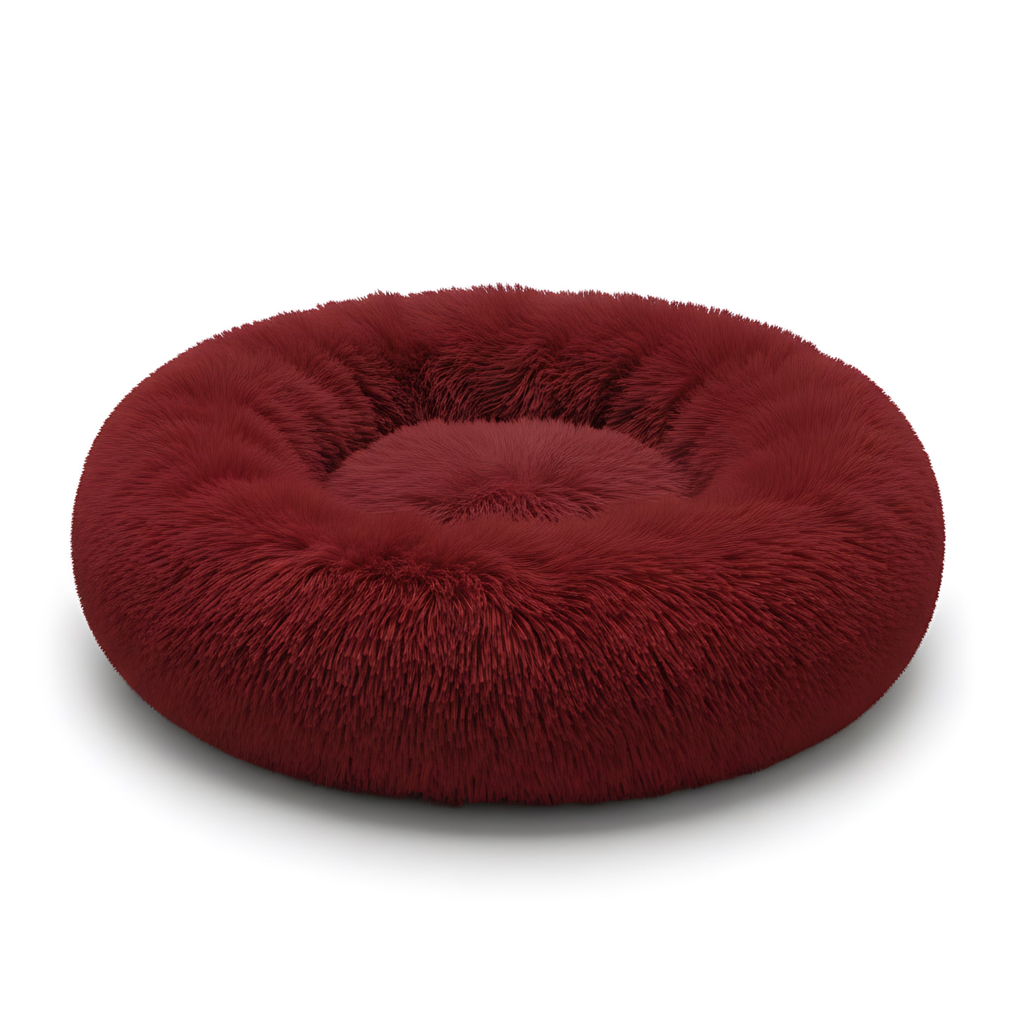 Anti-Anxiety Calming Pet Bed for Dogs & Cats Soft Plush Donut Bed