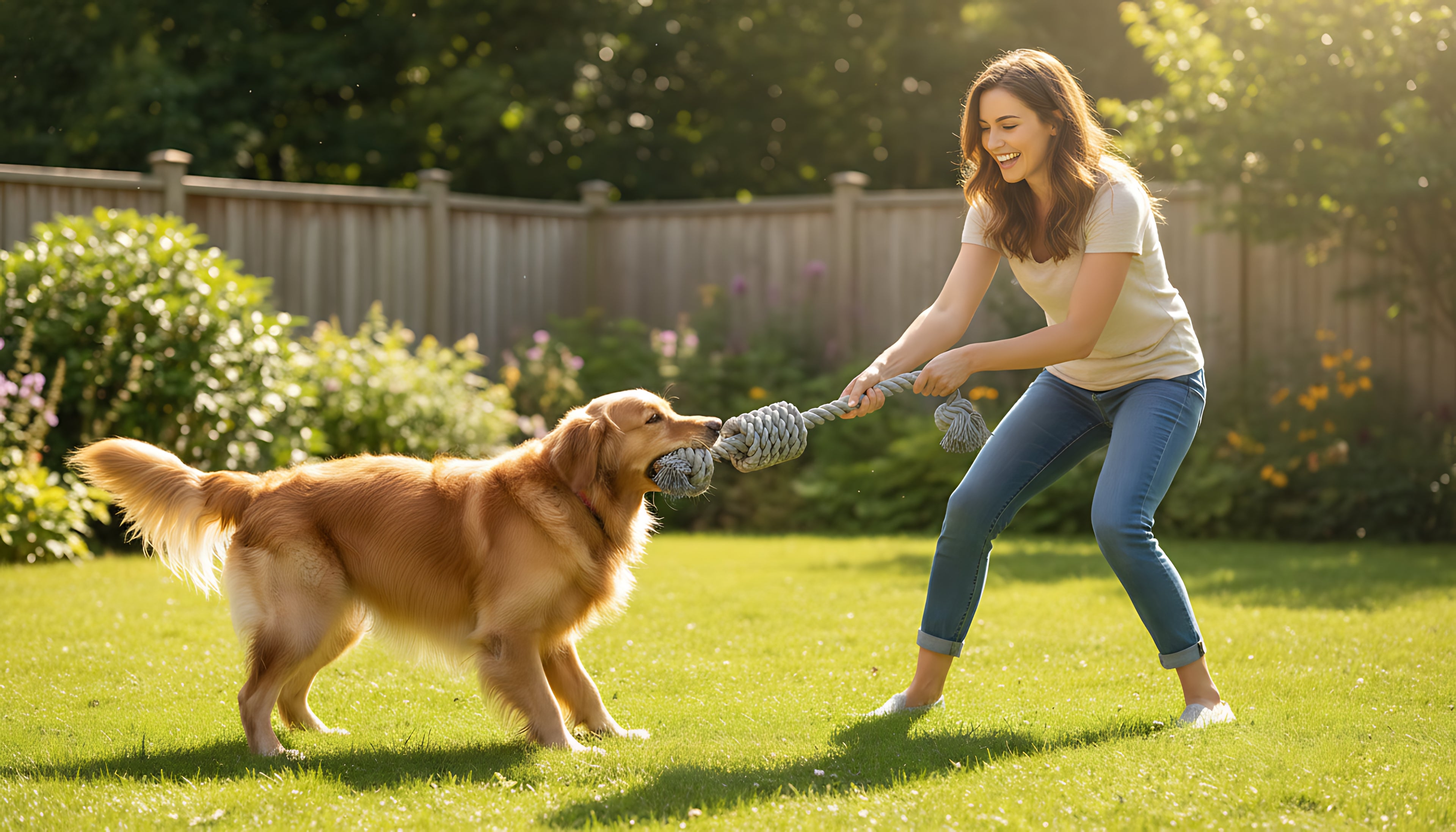 Cotton Rope Tug Dog Toy for Teeth Cleaning Durable Chew Toy for Dogs