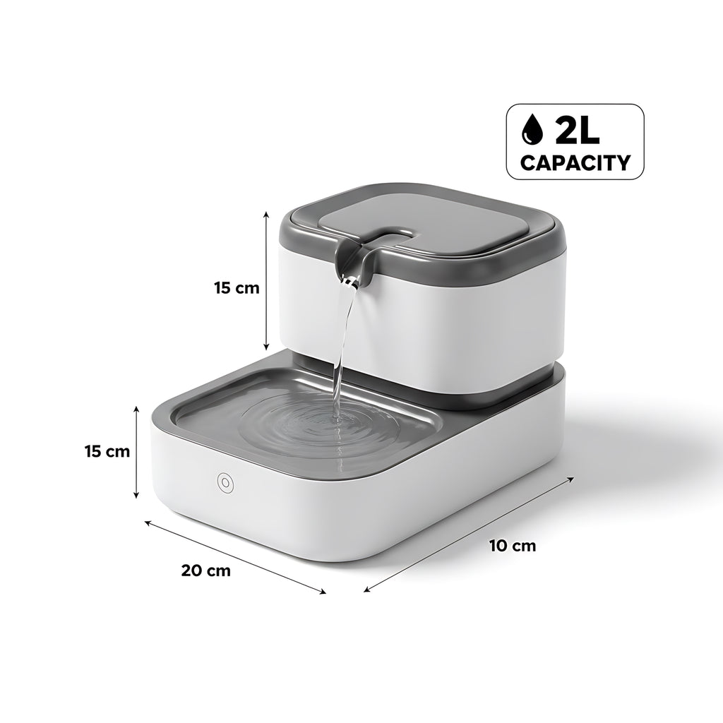 Automatic Cat Water Fountain with Filter 2L Capacity USB Pet Drinking Fountain