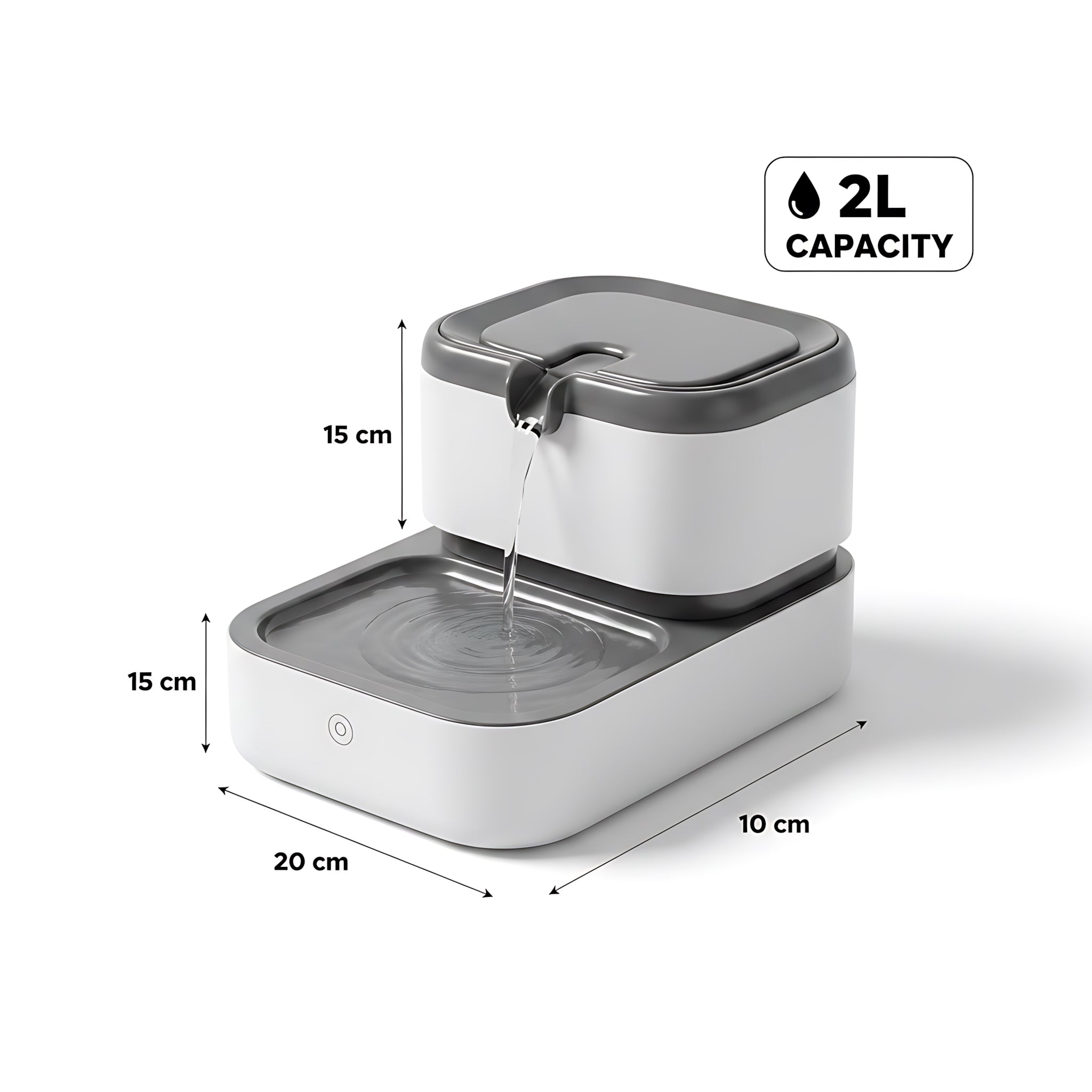 Automatic Cat Water Fountain with Filter 2L Capacity USB Pet Drinking Fountain